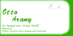 otto arany business card